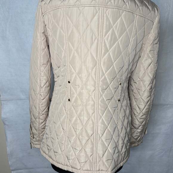 Michael Michael Kors Women’s Quilted Jacket Coat Beige Size M Medium - Picture 7 of 11